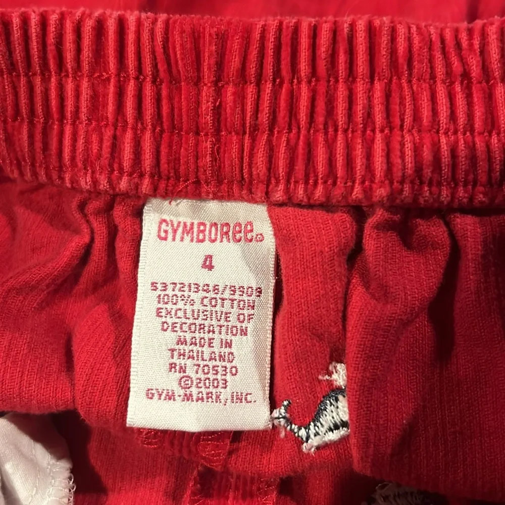 Gymboree Whale Watching (2003 line) Red Embroidered Corduroy Skirt Size 4